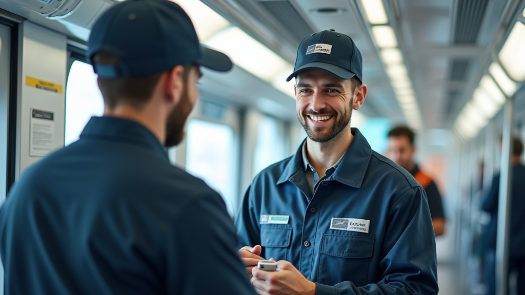 Technicien en train d