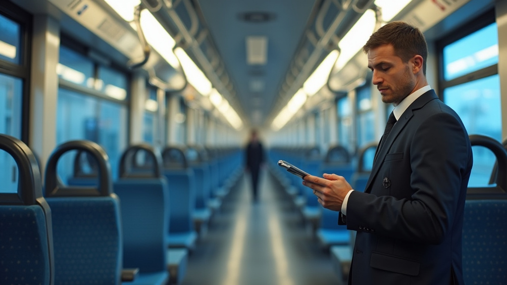 Technicien en train d