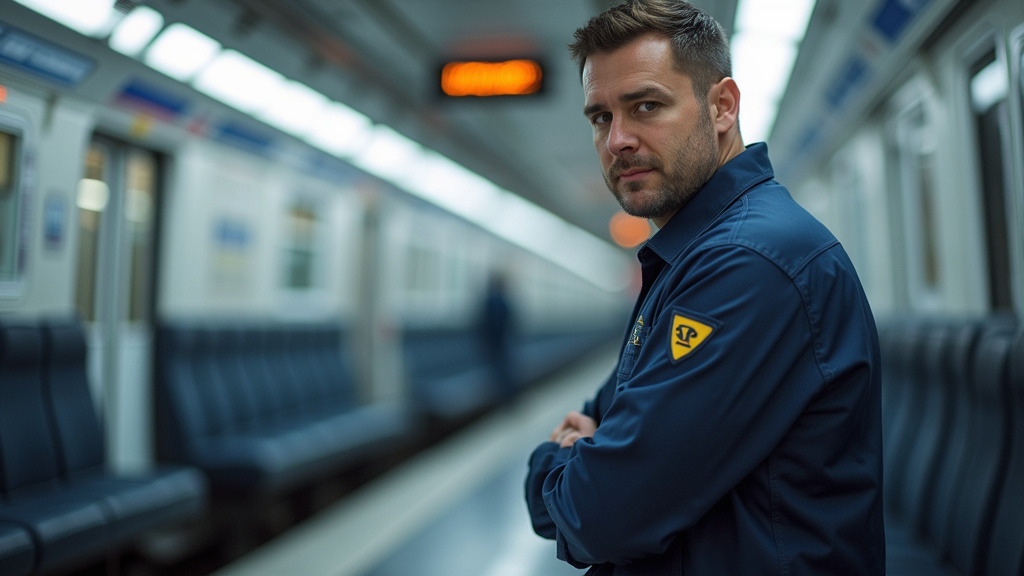 Technicien en train d