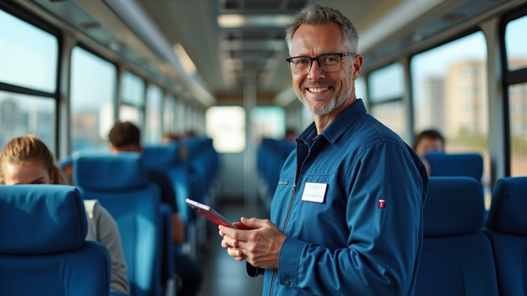 Technicien en train d