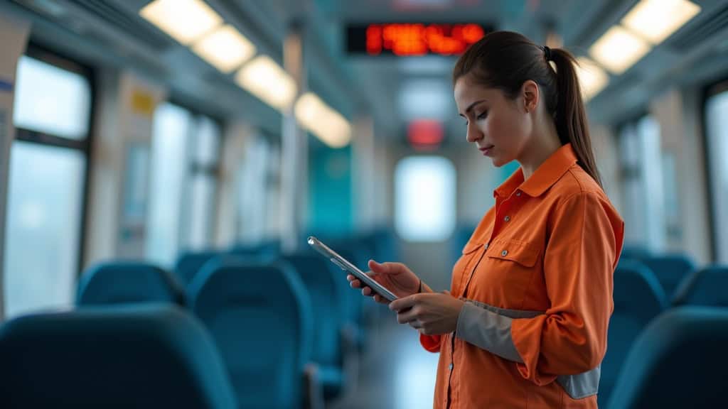 Technicien en train d