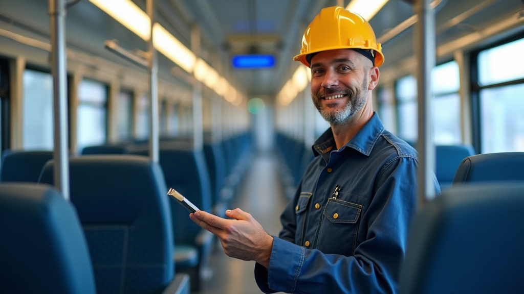 Technicien en train d