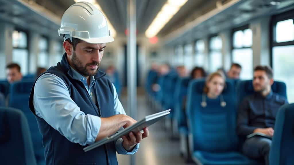 Technicien en train d