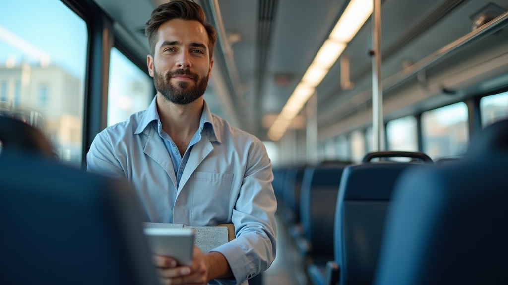 Technicien en train d