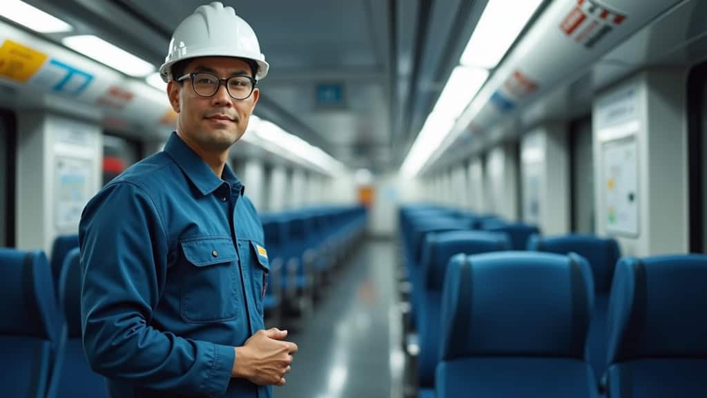 Technicien en train d