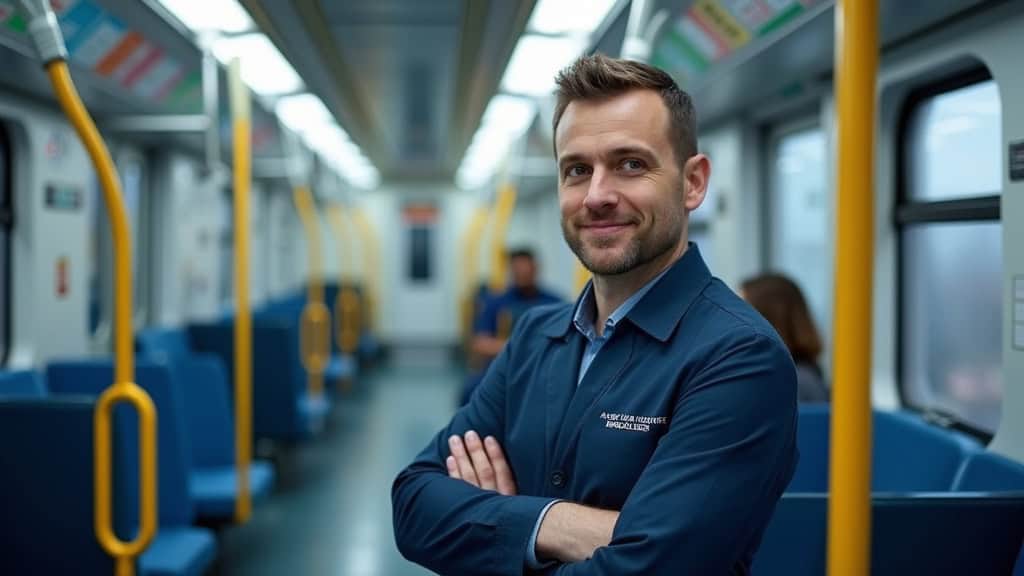 Technicien en train d