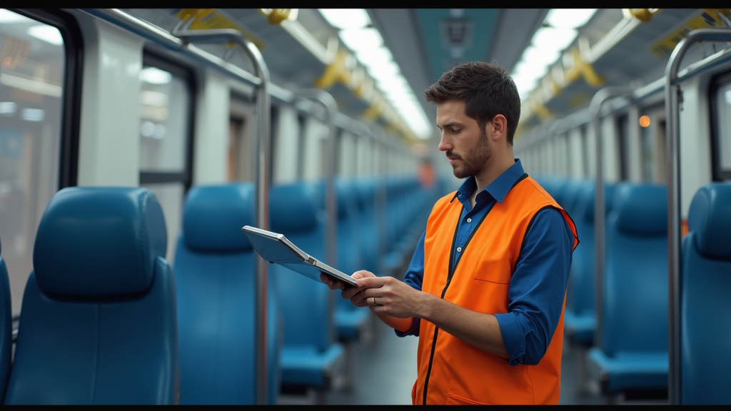 Technicien en train d