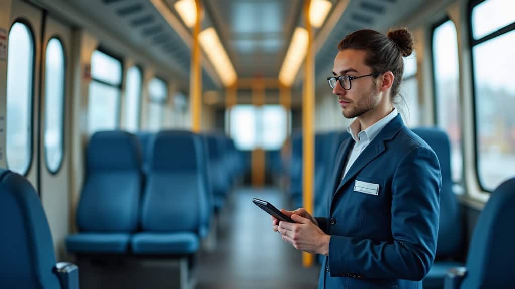 Technicien en train d