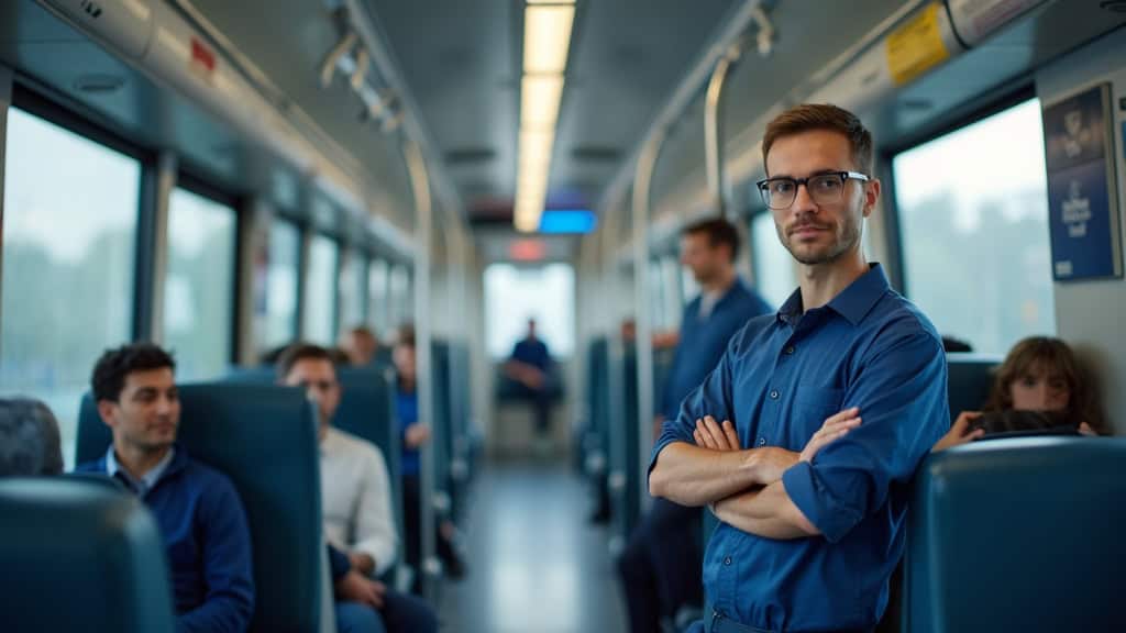 Technicien en train d