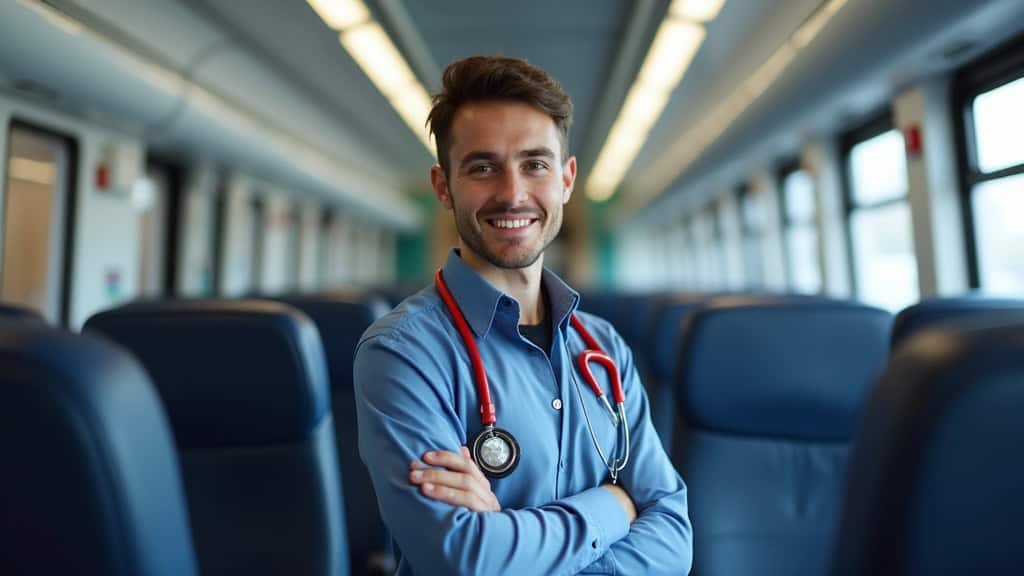 Technicien en train d