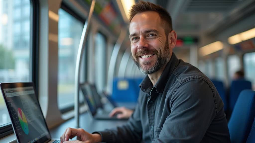 Technicien en train d