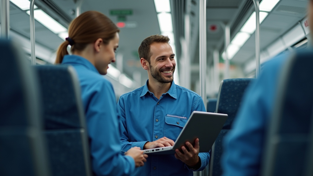 Technicien en train d