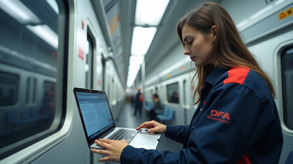 Technicien en train d