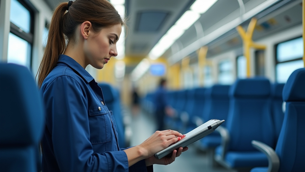 Technicien en train d