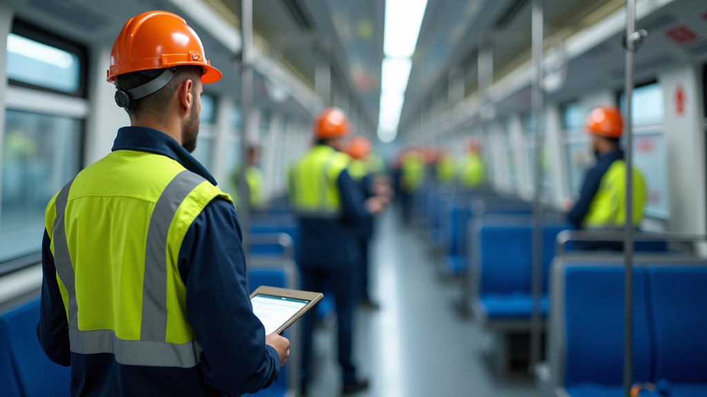 Technicien en train d