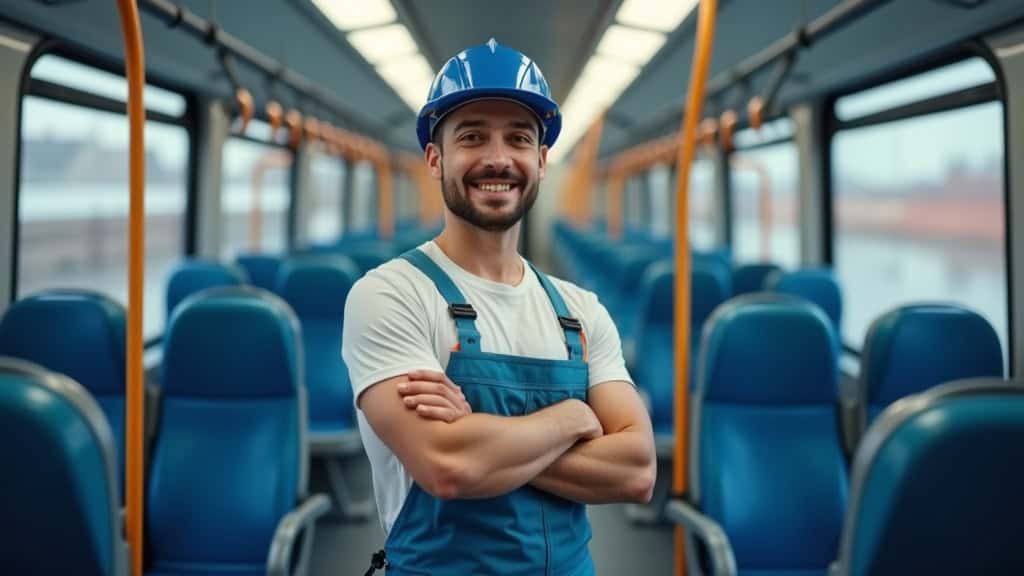 Technicien en train d