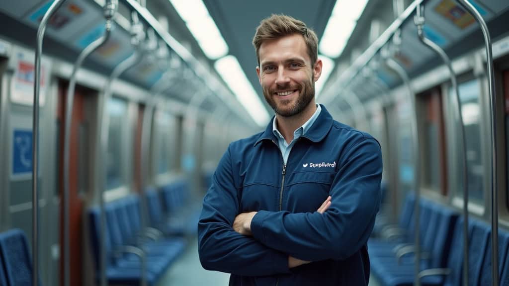 Technicien en train d