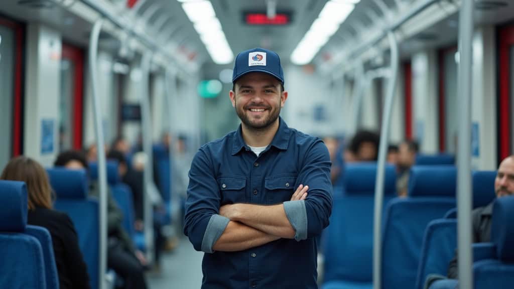 Technicien en train d