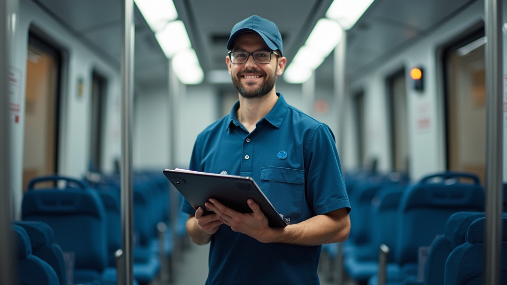 Technicien en train d