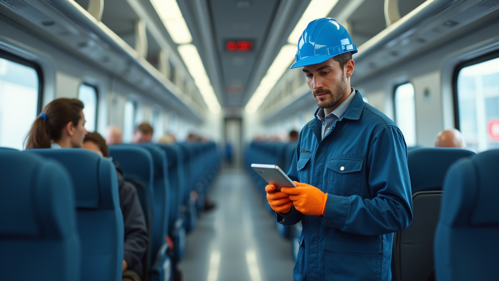 Technicien en train d