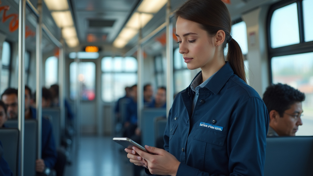 Technicien en train d