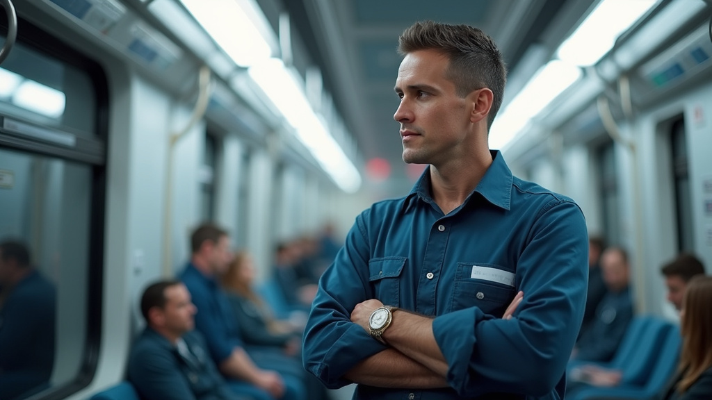 Technicien en train d