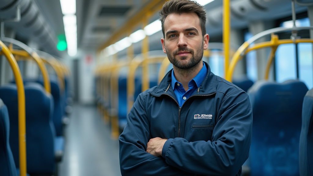 Technicien en train d