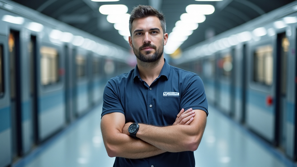 Technicien en train d