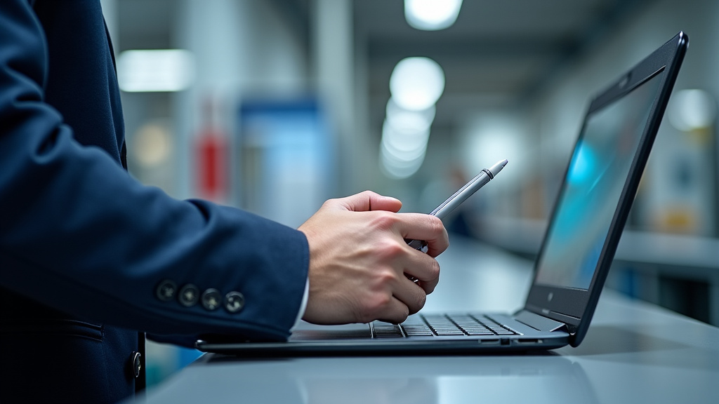 Technicien en train d