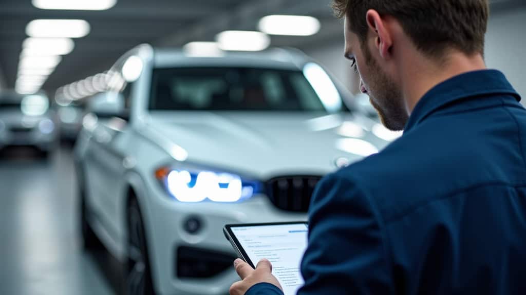 Technicien en train d