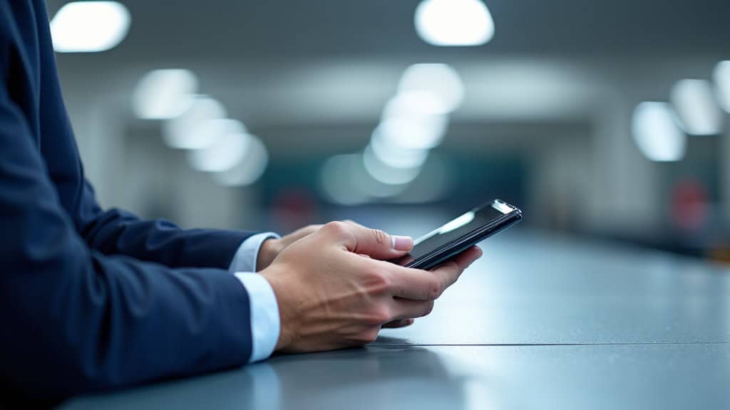 Technicien en train d