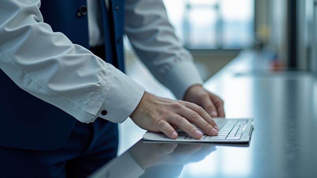 Technicien en train d