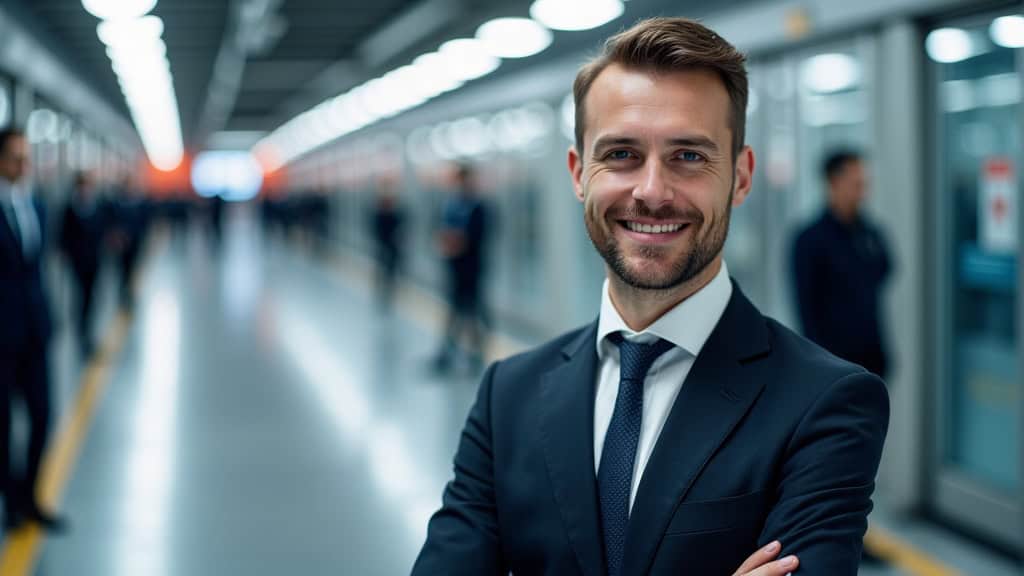 Technicien en train d