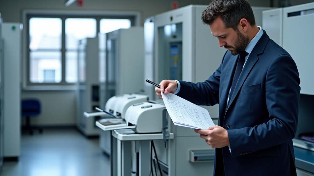 Technicien en train d