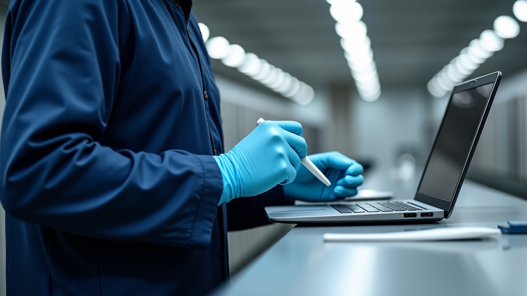 Technicien en train d