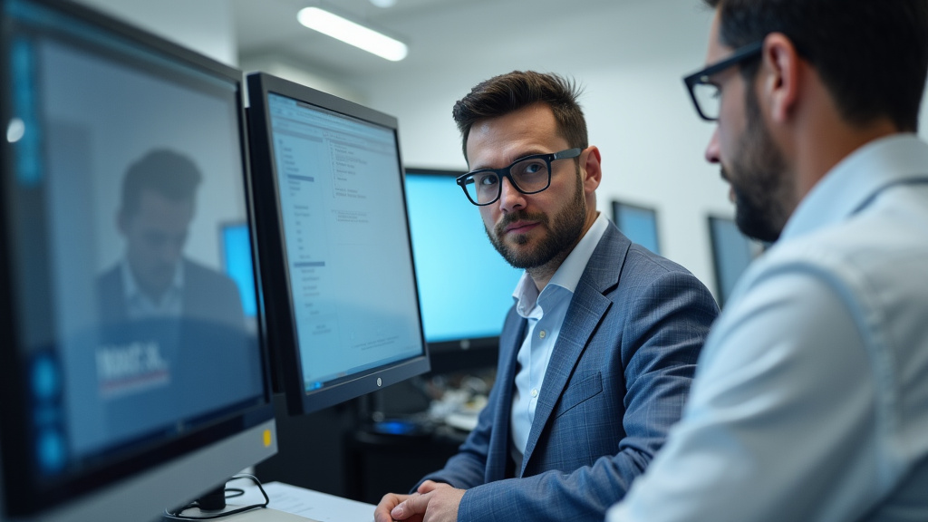 Technicien en train d