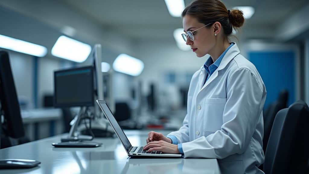 Technicien en train d