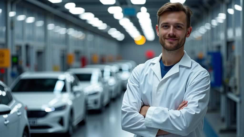 Technicien en train d