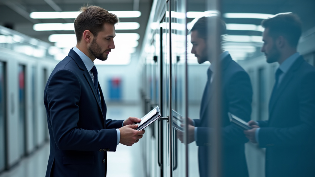 Technicien en train d