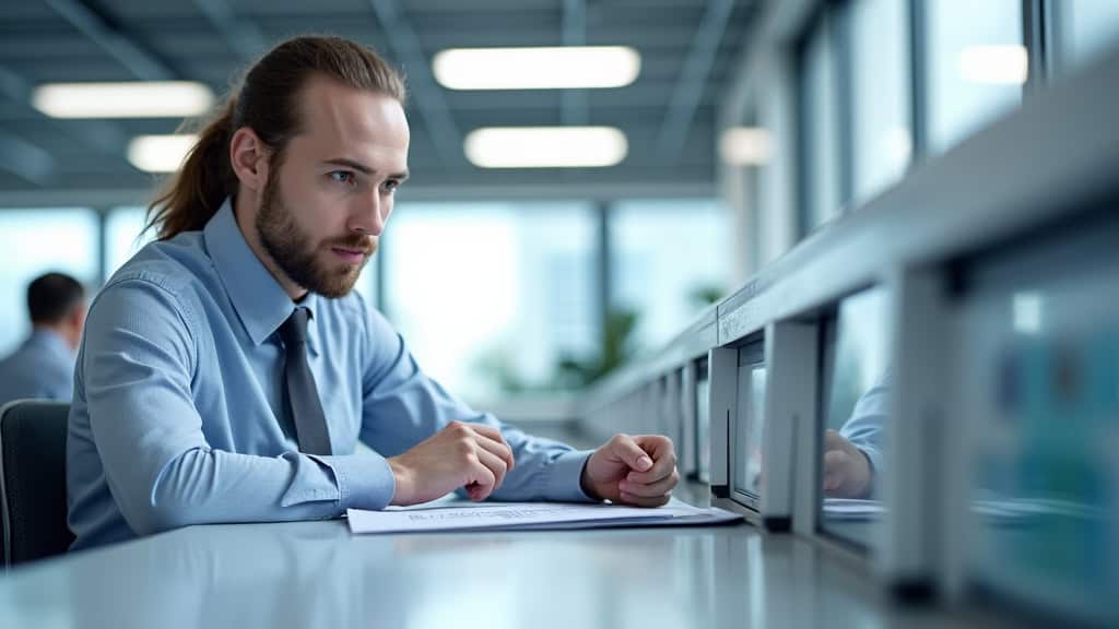 Technicien en train d