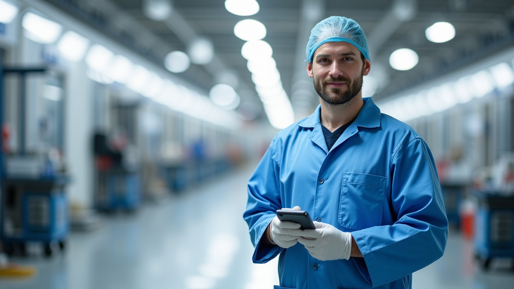 Technicien en train d