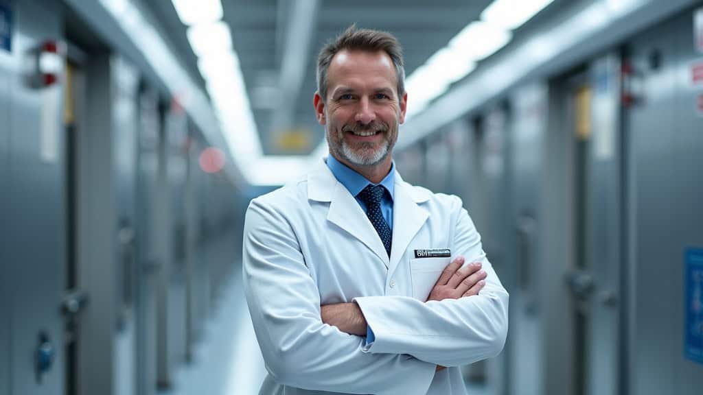 Technicien en train d