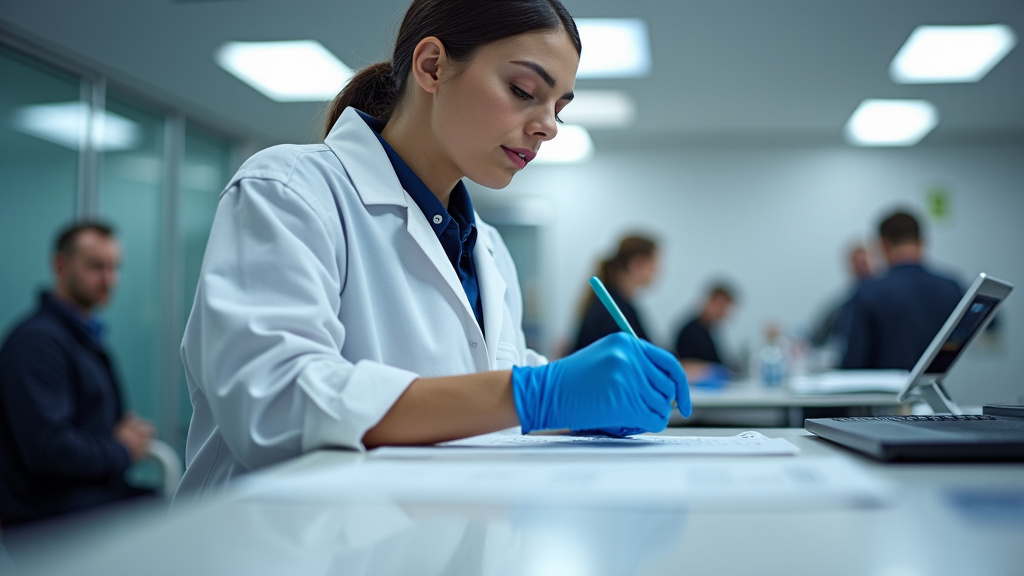 Technicien en train d