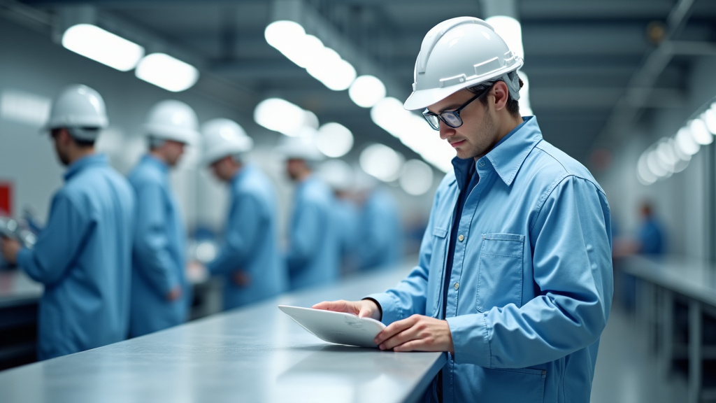 Technicien en train d