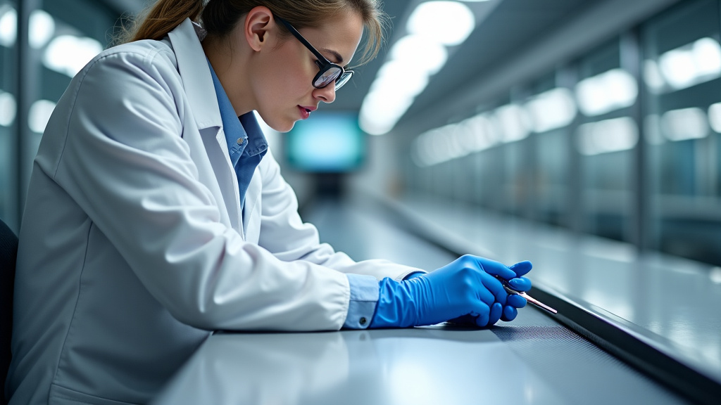 Technicien en train d