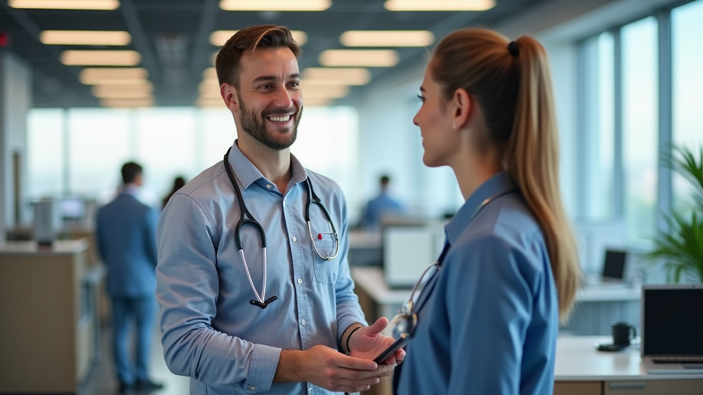 Technicien en train de conseiller un client à Kermaria-Sulard