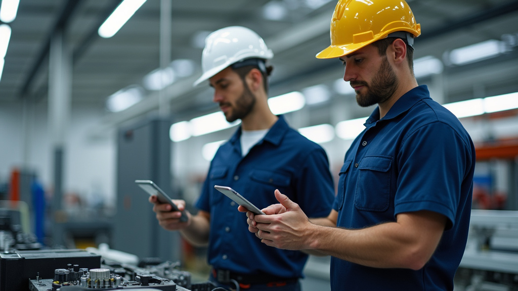 Technicien en train de faire la maintenance d