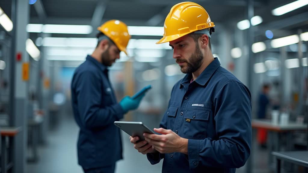 Technicien en train de faire la maintenance d