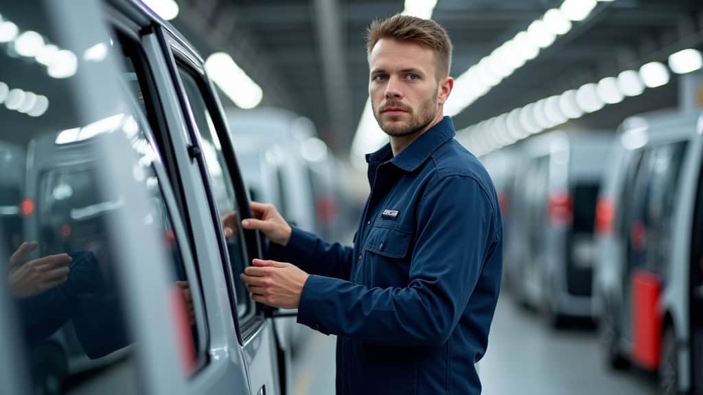 Technicien en train de faire la maintenance d