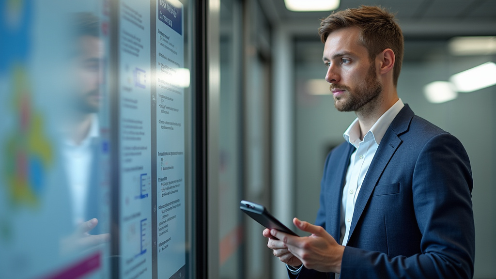 Technicien en train de prendre les mesures d